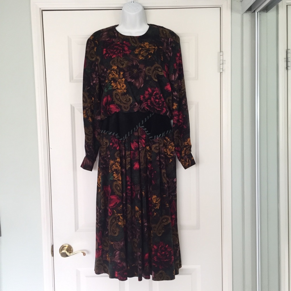 Vintage 90s Floral Dress by Cynthia Howie size 6P